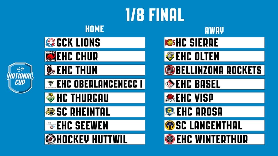 Cup: GCK Lions gegen Sierre am 18. Oktober um 20:00 Uhr