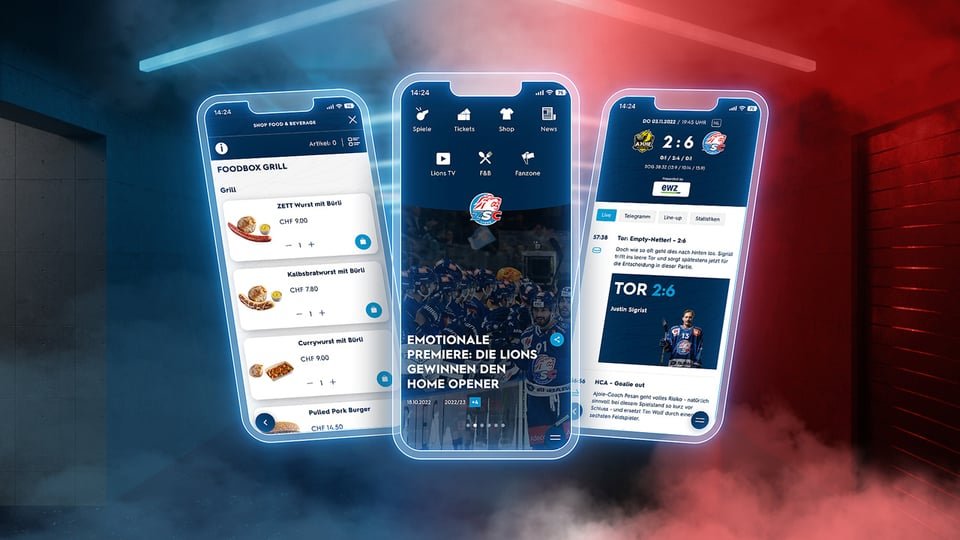 Mit der ZSC Lions App bequem vom Sitz aus bestellen