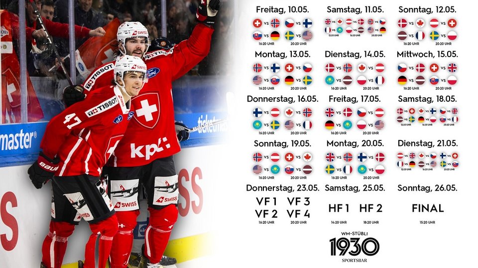 Hockey-WM-Fieber in unserer Sportsbar «1930»🏒🇨🇭