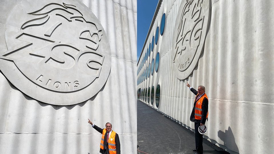 Walter Frey besucht die Baustelle