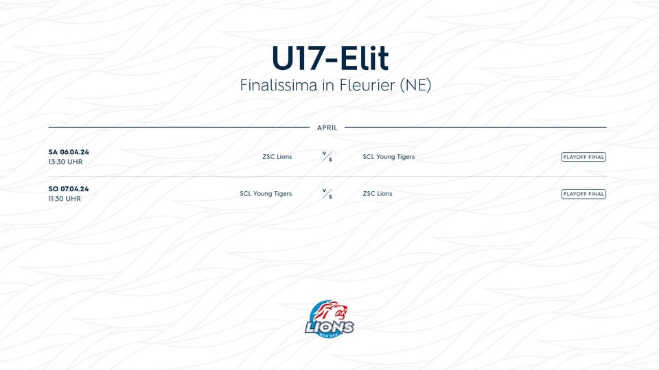 Finalissima U17-Elit in Fleurier