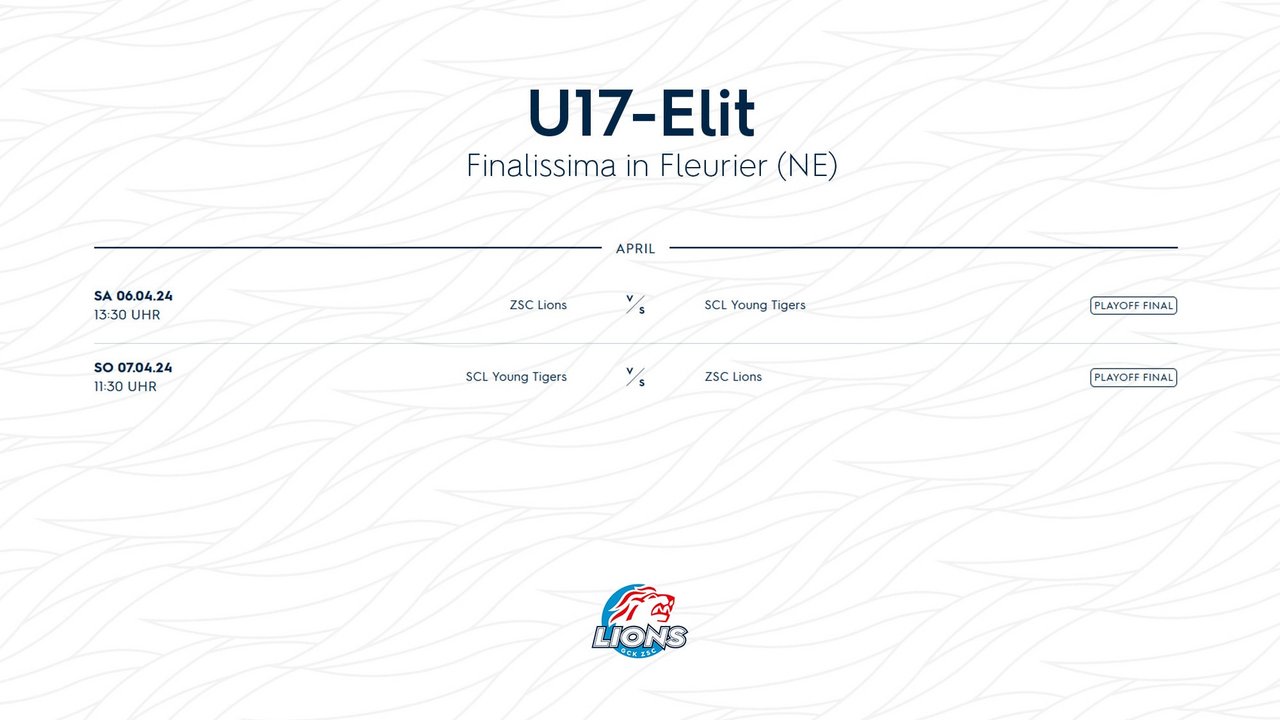 Finalissima U17-Elit in Fleurier