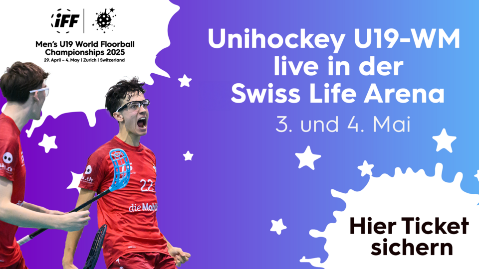 Unihockey U19-WM: Finalwochenende bei uns im Löwenkäfig!